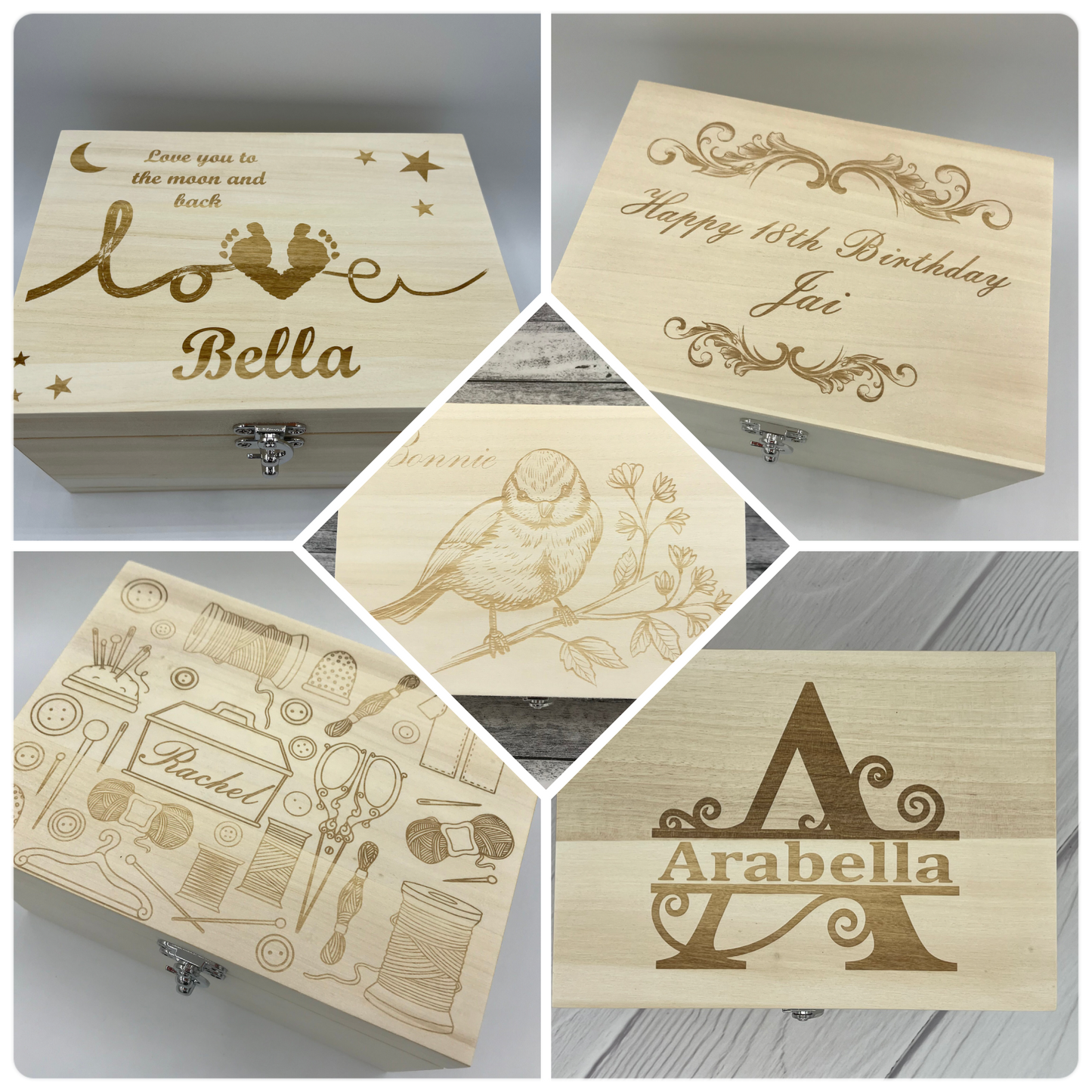 Wooden box - Personalised box - Gift Box