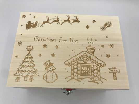 Wooden box - Gift Box - Christmas Eve Box - Personalised Gifts